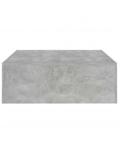 Tavolino da Salotto Grigio Cemento 100x100x35 cm Truciolato