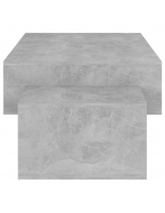 Tavolino da Salotto Grigio Cemento 105x55x32 cm in Truciolato