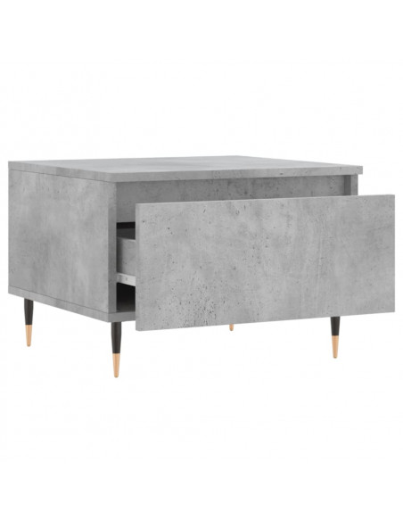Tavolino da Salotto Grigio Cemento 50x46x35cm Legno Multistrato