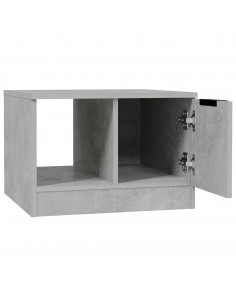 Tavolino da Salotto Grigio Cemento 50x50x36cm Legno Multistrato