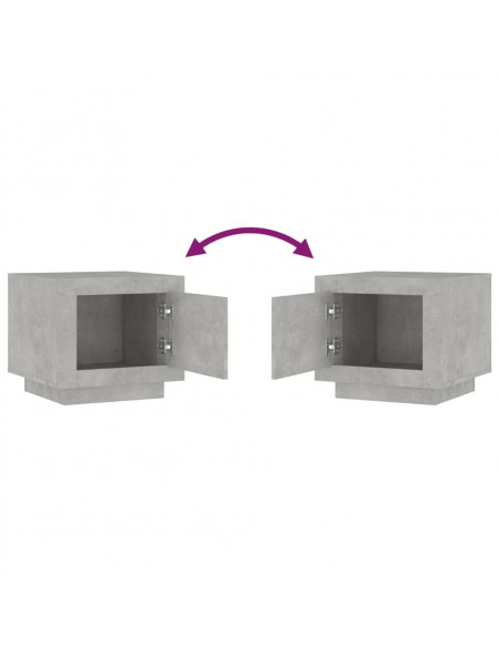 Tavolino da Salotto Grigio Cemento 51x50x45cm Legno Multistrato