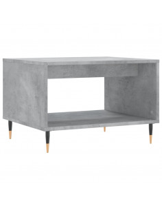 Tavolino da Salotto Grigio Cemento 60x50x40cm Legno Multistrato
