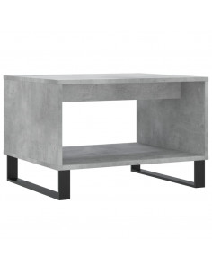 Tavolino da Salotto Grigio Cemento 60x50x40cm Legno Multistrato