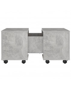 Tavolino da Salotto Grigio Cemento 60x60x38cm Legno Multistrato