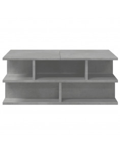 Tavolino da Salotto Grigio Cemento 70x70x29cm Legno Multistrato