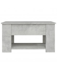 Tavolino da Salotto Grigio Cemento 79x49x41cm Legno Multistrato