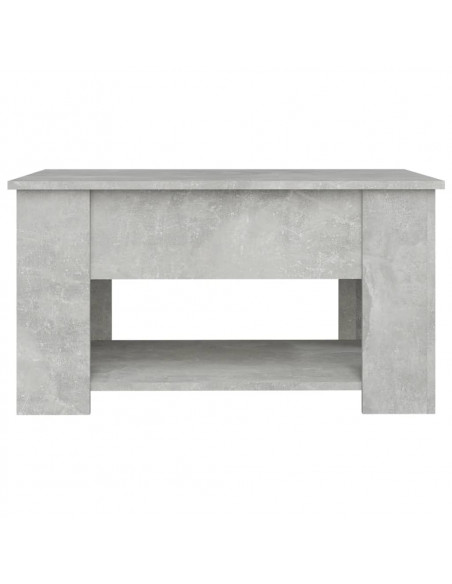 Tavolino da Salotto Grigio Cemento 79x49x41cm Legno Multistrato