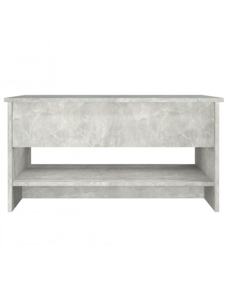 Tavolino da Salotto Grigio Cemento 80x50x40cm Legno Multistrato