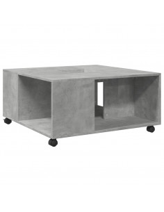 Tavolino da Salotto Grigio Cemento 80x80x40 cm in Truciolato