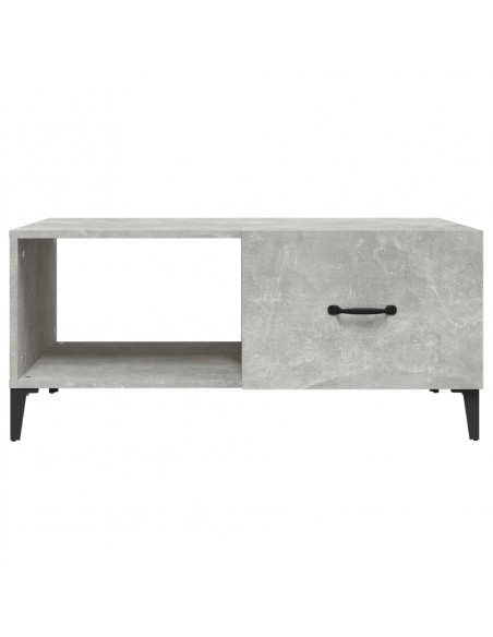 Tavolino da Salotto Grigio Cemento 90x50x40cm Legno Multistrato