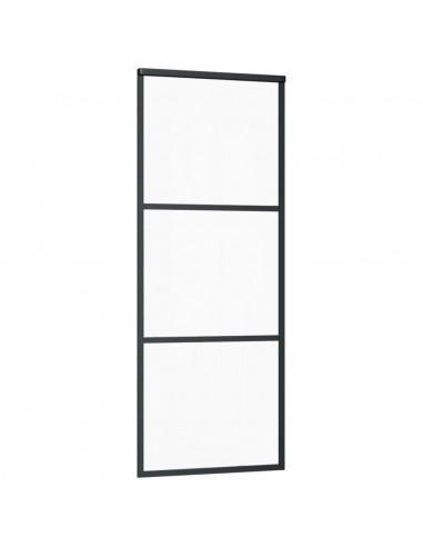 Porta Scorrevole con Kit Montaggio Vetro ESG Alluminio 76x205cm