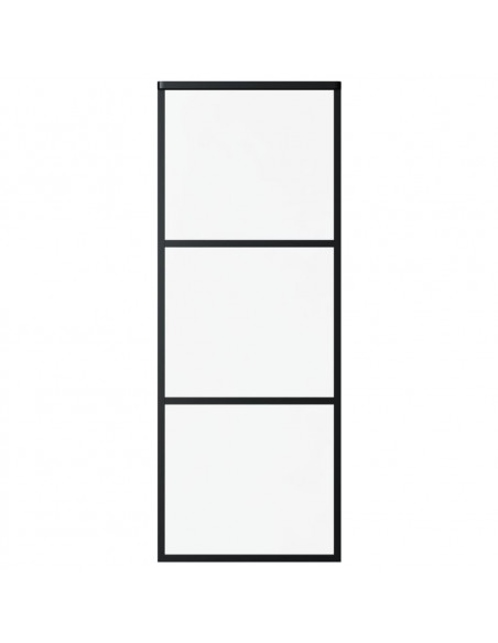 Porta Scorrevole con Kit Montaggio Vetro ESG Alluminio 76x205cm