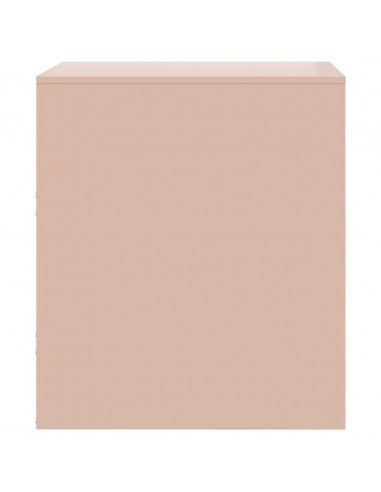 Comodini 2 pz Rosa 34,5x39x44 cm in Acciaio