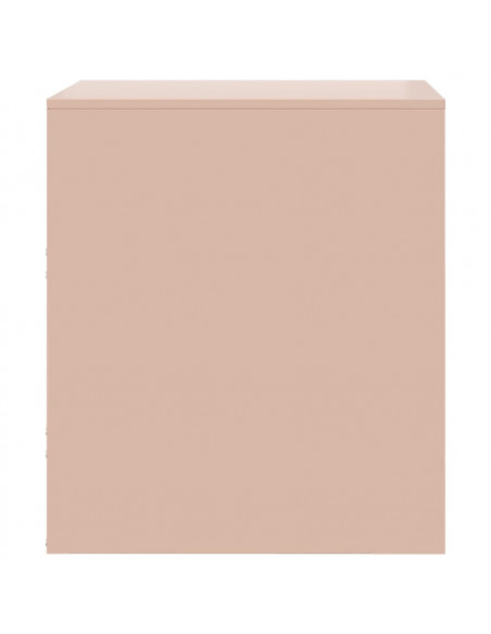 Comodini 2 pz Rosa 34,5x39x44 cm in Acciaio
