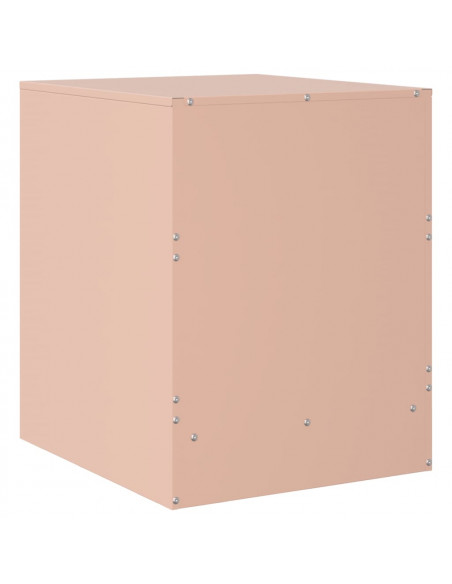Comodini 2 pz Rosa 34,5x39x44 cm in Acciaio