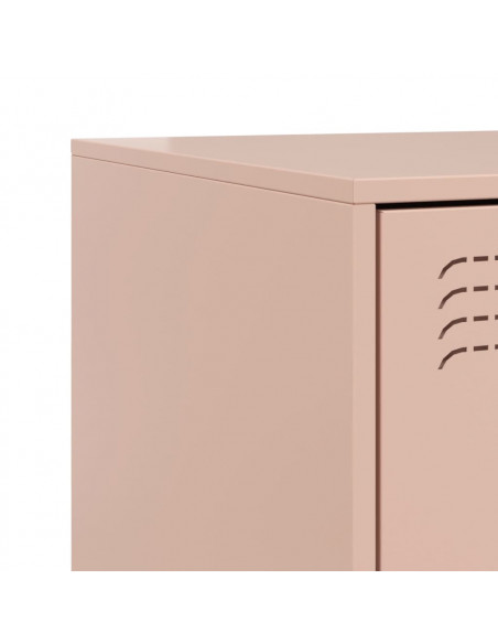 Comodini 2 pz Rosa 34,5x39x44 cm in Acciaio