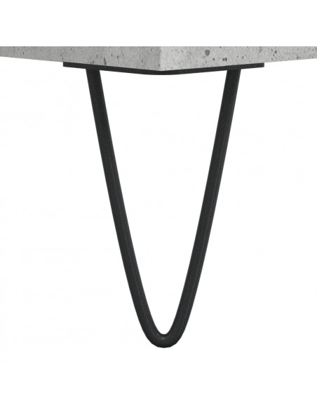 Tavolino da Salotto Grigio Cemento 90x50x40cm Legno Multistrato