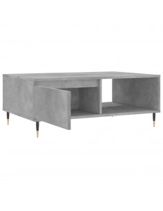 Tavolino da Salotto Grigio Cemento 90x60x35cm Legno Multistrato