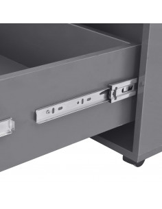 Tavolino da Salotto Grigio Lucido 100x100x35 cm