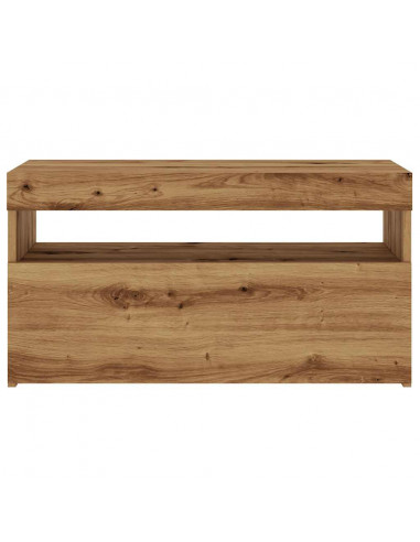 Mobili Porta TV con LED 2 pz Artigianale in Legno Multistrato