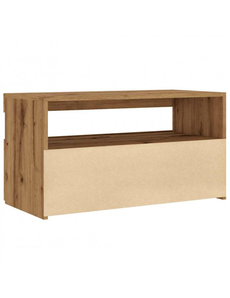 Mobili Porta TV con LED 2 pz Artigianale in Legno Multistrato