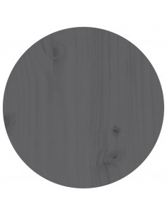Tavolino da Salotto Grigio Ø 35x35 cm in Legno Massello di Pino