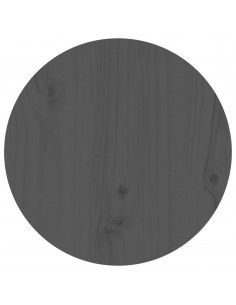 Tavolino da Salotto Grigio Ø 40x60 cm in Legno Massello di Pino
