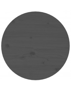 Tavolino da Salotto Grigio Ø 45x40 cm in Legno Massello di Pino