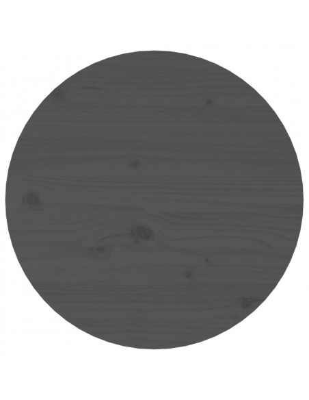 Tavolino da Salotto Grigio Ø 45x40 cm in Legno Massello di Pino