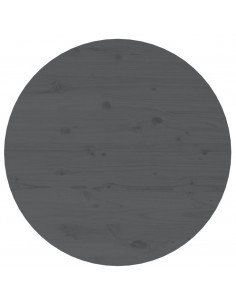 Tavolino da Salotto Grigio Ø 55x45 cm in Legno Massello di Pino