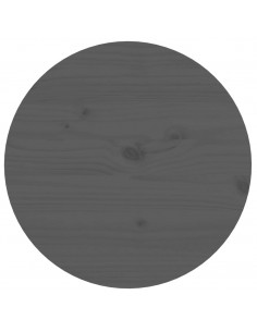 Tavolino da Salotto Grigio Ø 55x60 cm in Legno Massello di Pino