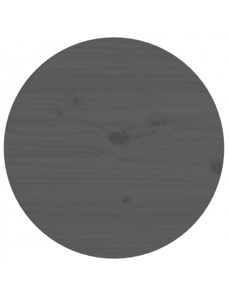 Tavolino da Salotto Grigio Ø 55x60 cm in Legno Massello di Pino
