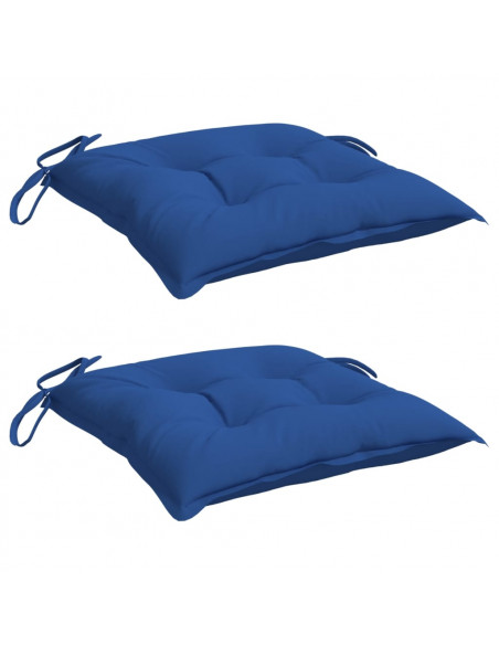 Cuscini per Sedia 2 pz Blu 40x40x7 cm in Tessuto Oxford