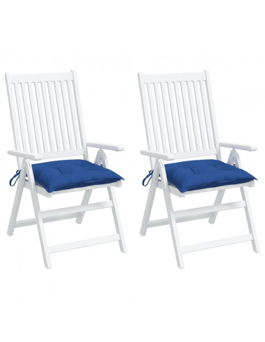 Cuscini per Sedia 2 pz Blu 40x40x7 cm in Tessuto Oxford