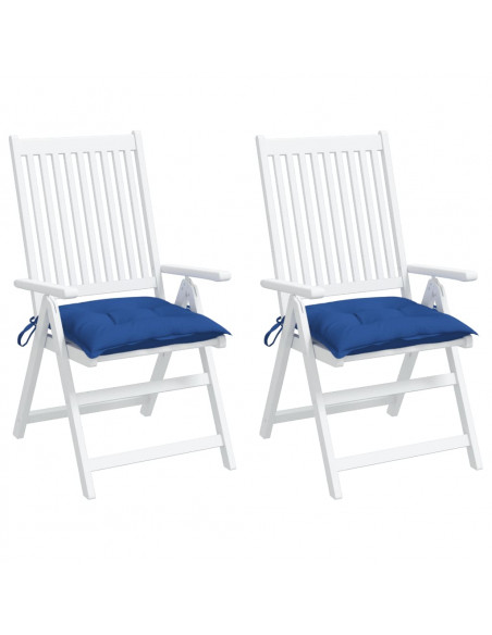 Cuscini per Sedia 2 pz Blu 40x40x7 cm in Tessuto Oxford