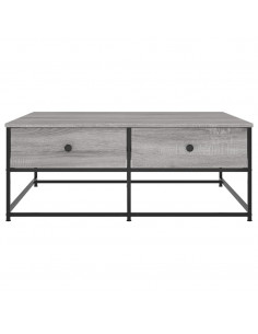 Tavolino da Salotto Grigio Sonoma 100x99x40cm Legno Multistrato