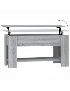 Tavolino da Salotto Grigio Sonoma 101x49x52cm Legno Multistrato