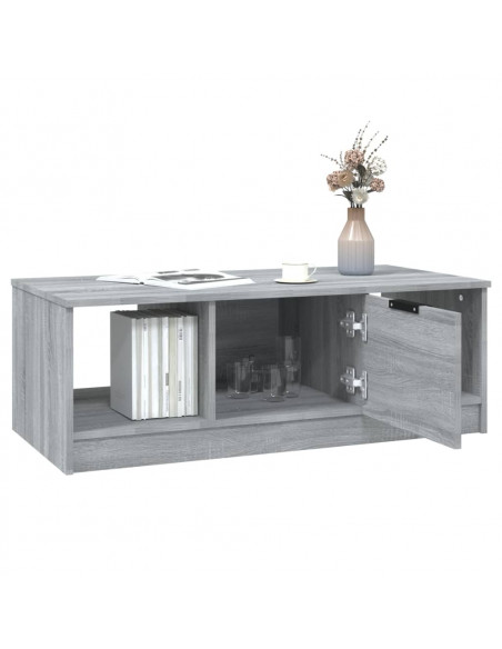 Tavolino da Salotto Grigio Sonoma 102x50x36cm Legno Multistrato