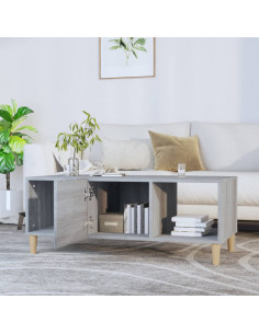 Tavolino da Salotto Grigio Sonoma 102x50x40cm Legno Multistrato