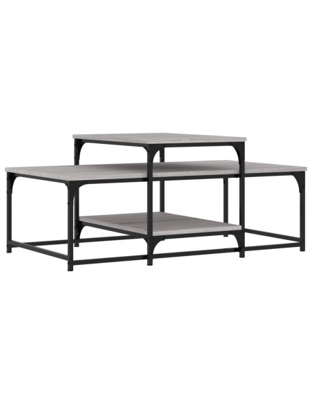 Tavolino da Salotto Grigio Sonoma 102x60x45cm Legno Multistrato
