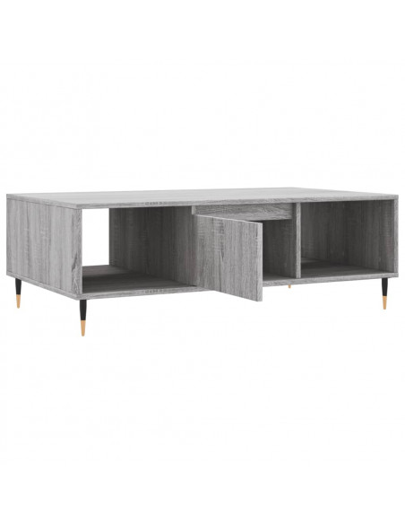 Tavolino da Salotto Grigio Sonoma 104x60x35cm Legno Multistrato