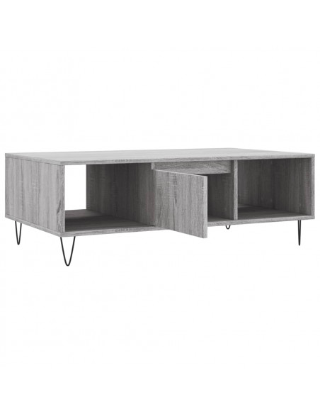 Tavolino da Salotto Grigio Sonoma 104x60x35cm Legno Multistrato