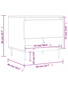 Tavolino da Salotto Grigio Sonoma 50x46x50 cm Legno Multistrato
