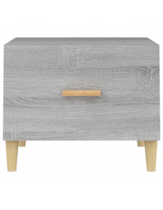 Tavolino da Salotto Grigio Sonoma 50x50x40 cm Legno Multistrato