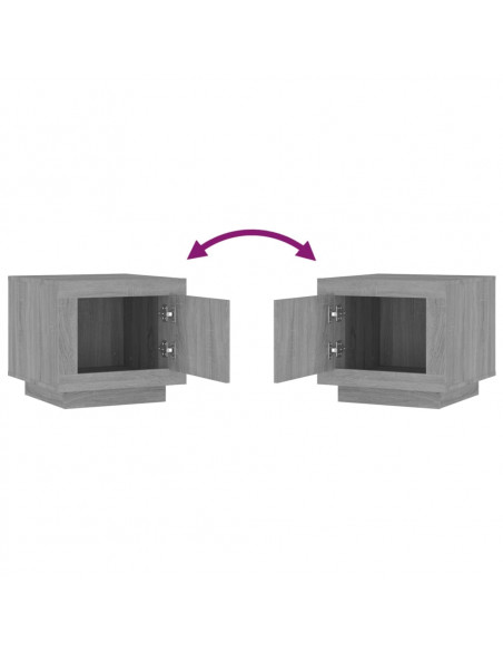 Tavolino da Salotto Grigio Sonoma 51x50x45cm Legno Multistrato