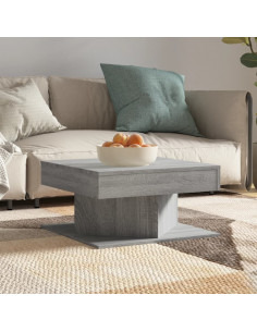 Tavolino da Salotto Grigio Sonoma 57x57x30 cm Legno Multistrato