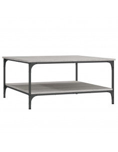 Tavolino da Salotto Grigio Sonoma 80x80x40 cm Legno Multistrato