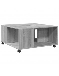 Tavolino da Salotto Grigio Sonoma 80x80x40 cm Legno Multistrato