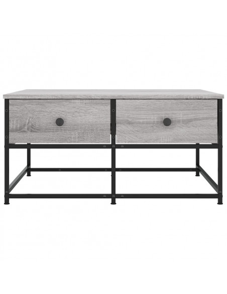 Tavolino da Salotto Grigio Sonoma 80x80x40 cm Legno Multistrato