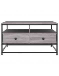Tavolino da Salotto Grigio Sonoma 80x80x45 cm Legno Multistrato